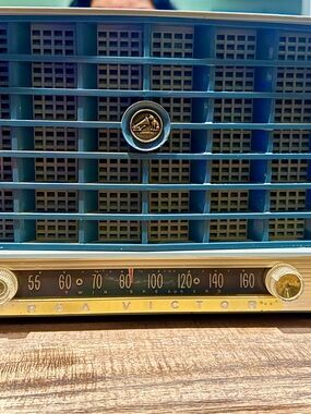 1950 RCA Victor Vintage Style Blue Tabletop Radio